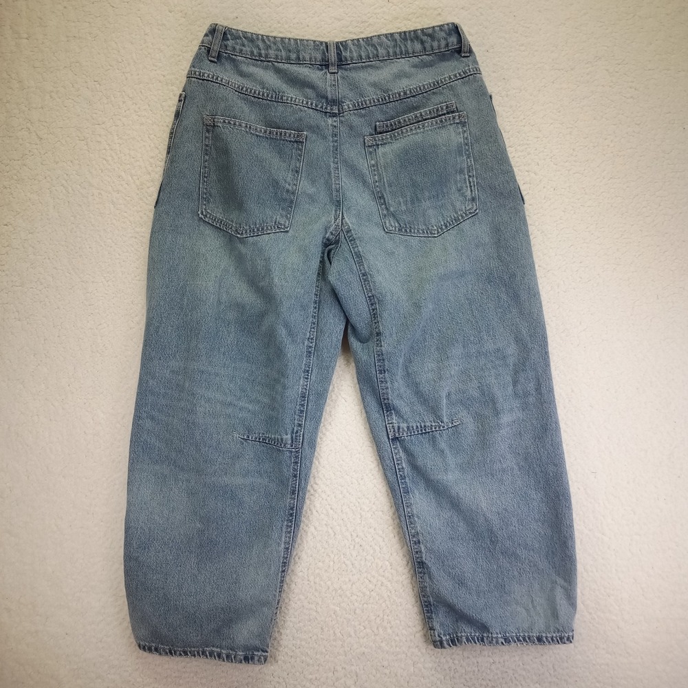 Rewash Low Pro Wide Leg Utility Jeans Blue Medium Wash Cotton Size 13/31 - Picture 2 of 9